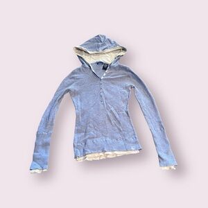 Women's MODA International Lilac Layered Hoodie Long Sleeve Top Sz Medium